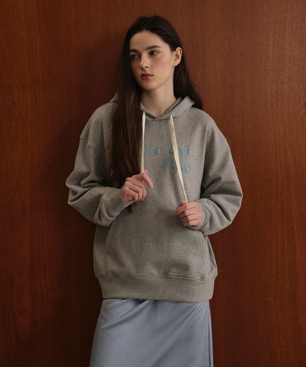 스튜디오앤파르크(STUDIO&PARC) Stitch Hoodie_Melange Grey