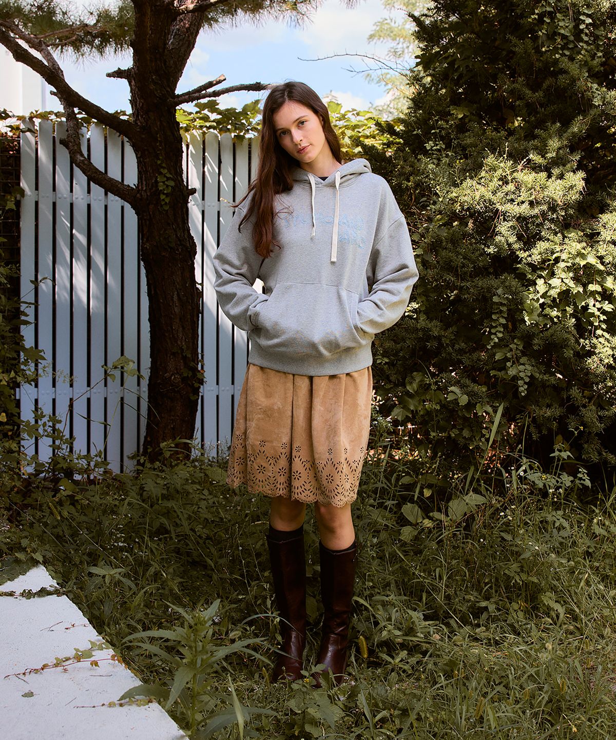 스튜디오앤파르크(STUDIO&PARC) Stitch Hoodie_Melange Grey
