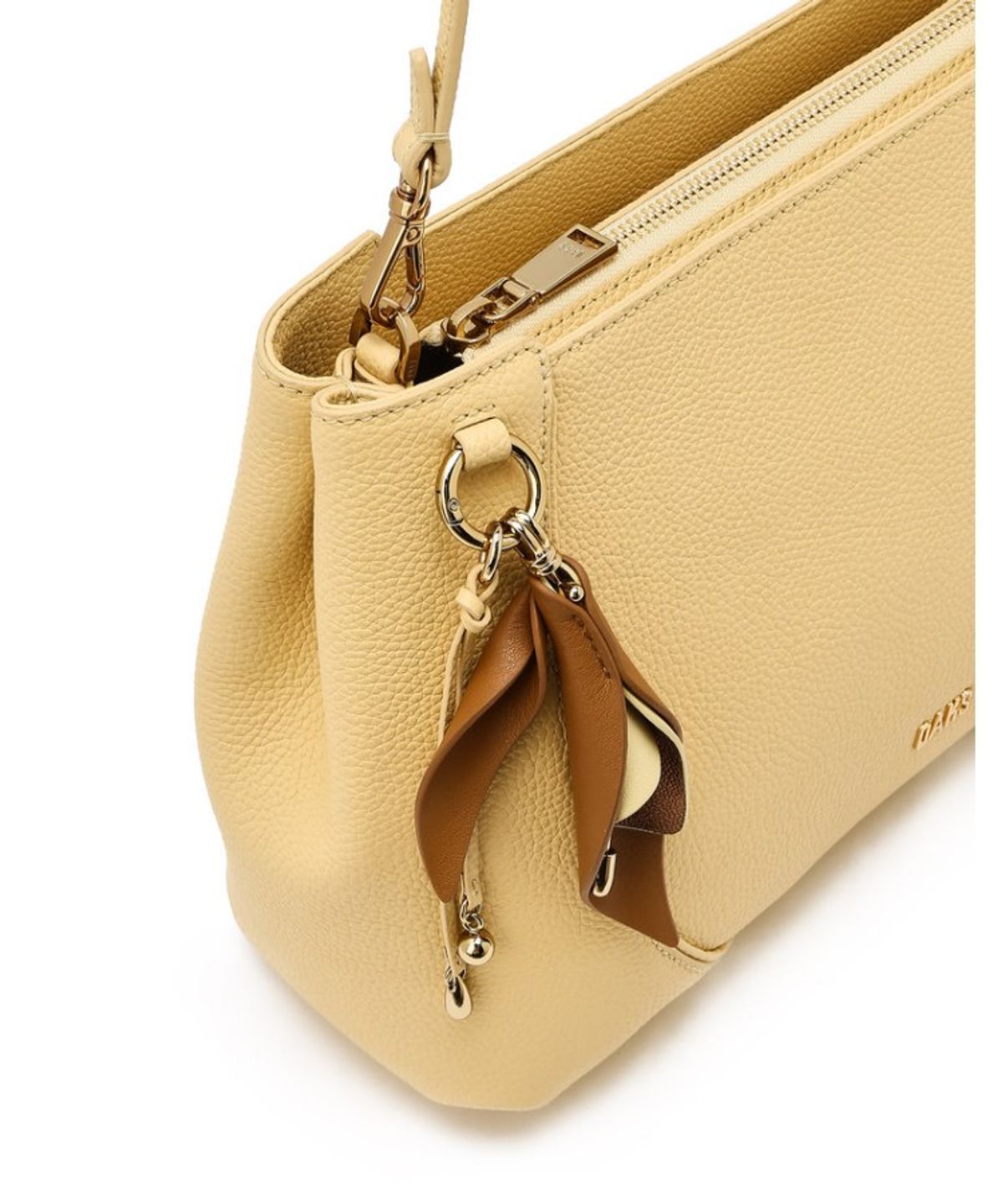 닥스 여성 액세서리(DAKS WOMENS ACCESSORIES) 옐로우 소가죽 플라워 참장식 숄더백 M_DCBA6E562Y2