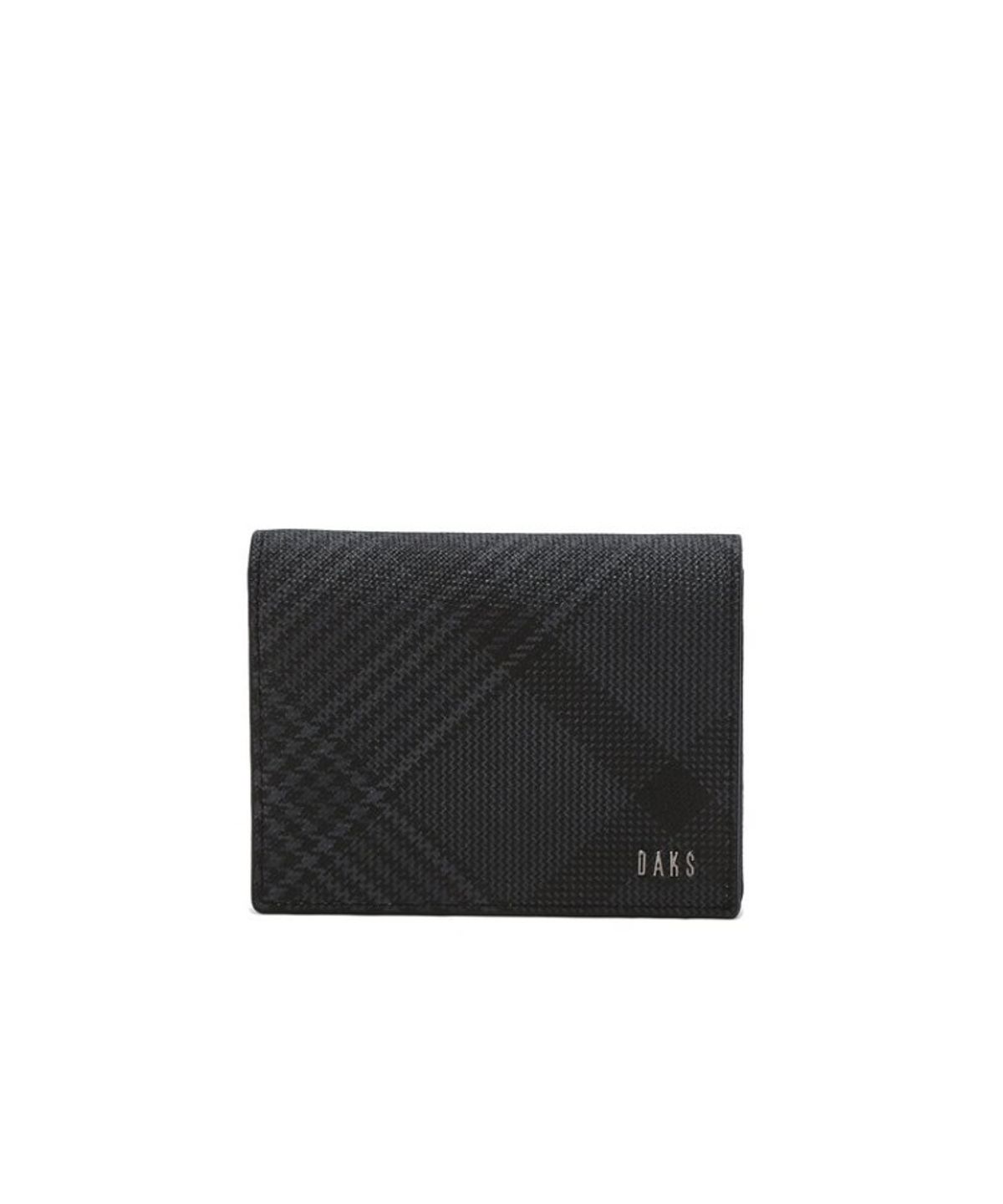 닥스 남성 액세서리(DAKS MEN'S ACCESSORIES) 에딘버러PVC 체크 블랙 명함지갑_DBHO6EE41BK