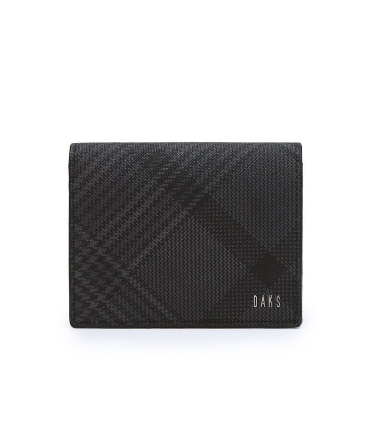 닥스 남성 액세서리(DAKS MEN'S ACCESSORIES) 에딘버러PVC 체크 블랙 명함지갑_DBHO6EE41BK