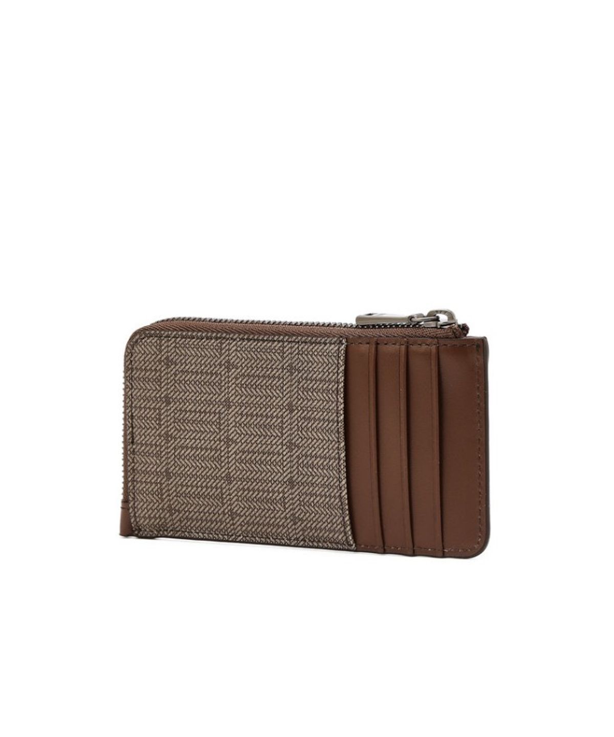 닥스 남성 액세서리(DAKS MEN'S ACCESSORIES) 브라운 가죽콤비 멀티지퍼홀더_DBHO6E758W3