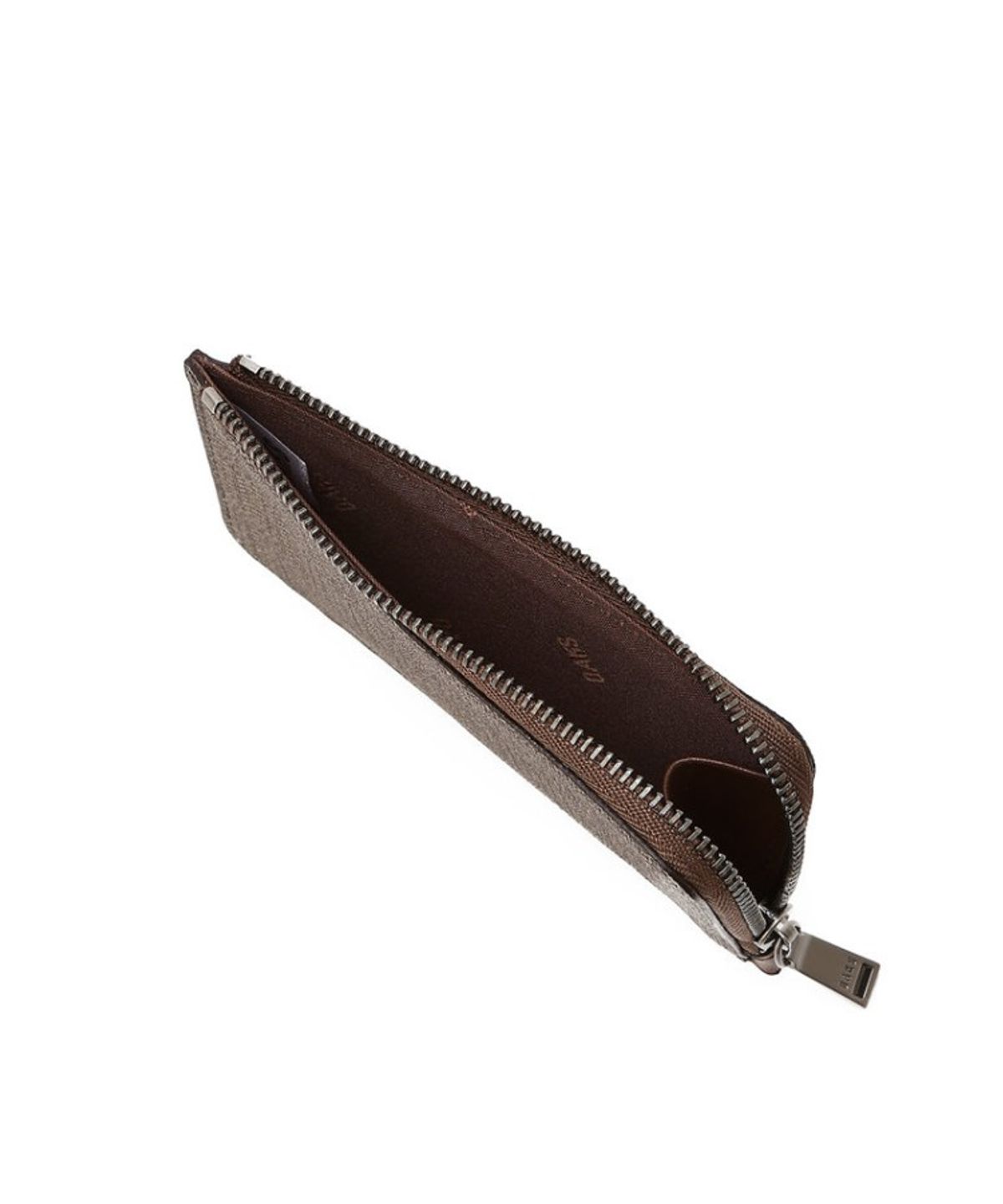 닥스 남성 액세서리(DAKS MEN'S ACCESSORIES) 브라운 가죽콤비 멀티지퍼홀더_DBHO6E758W3