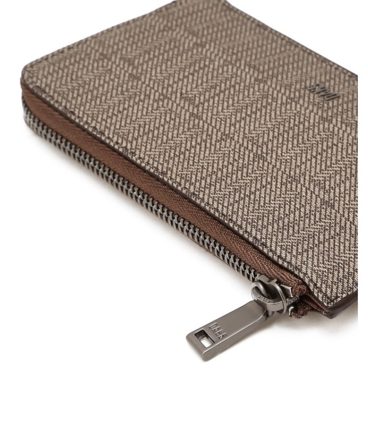닥스 남성 액세서리(DAKS MEN'S ACCESSORIES) 브라운 가죽콤비 멀티지퍼홀더_DBHO6E758W3