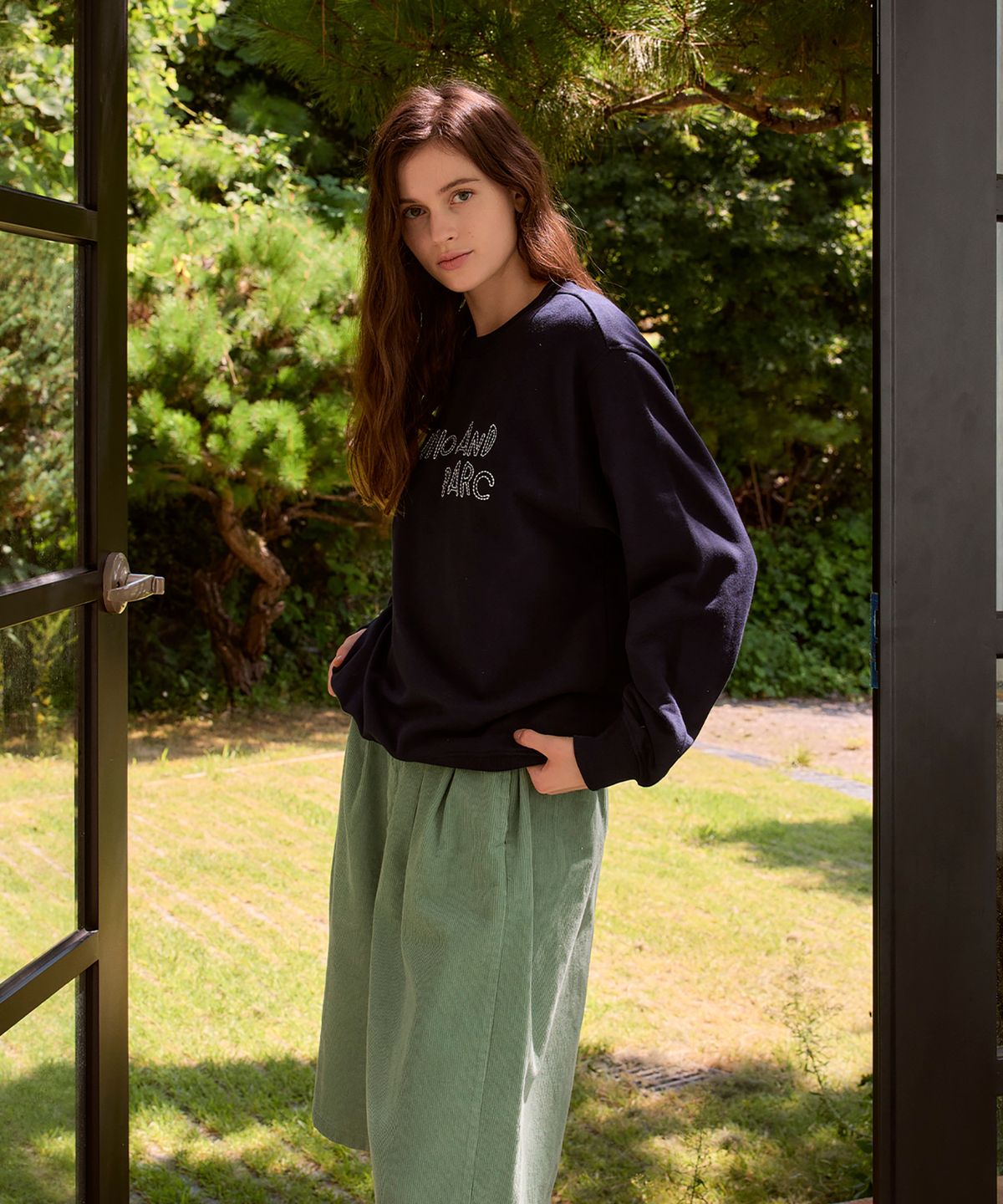 스튜디오앤파르크(STUDIO&PARC) Stitch Sweatshirt_Navy