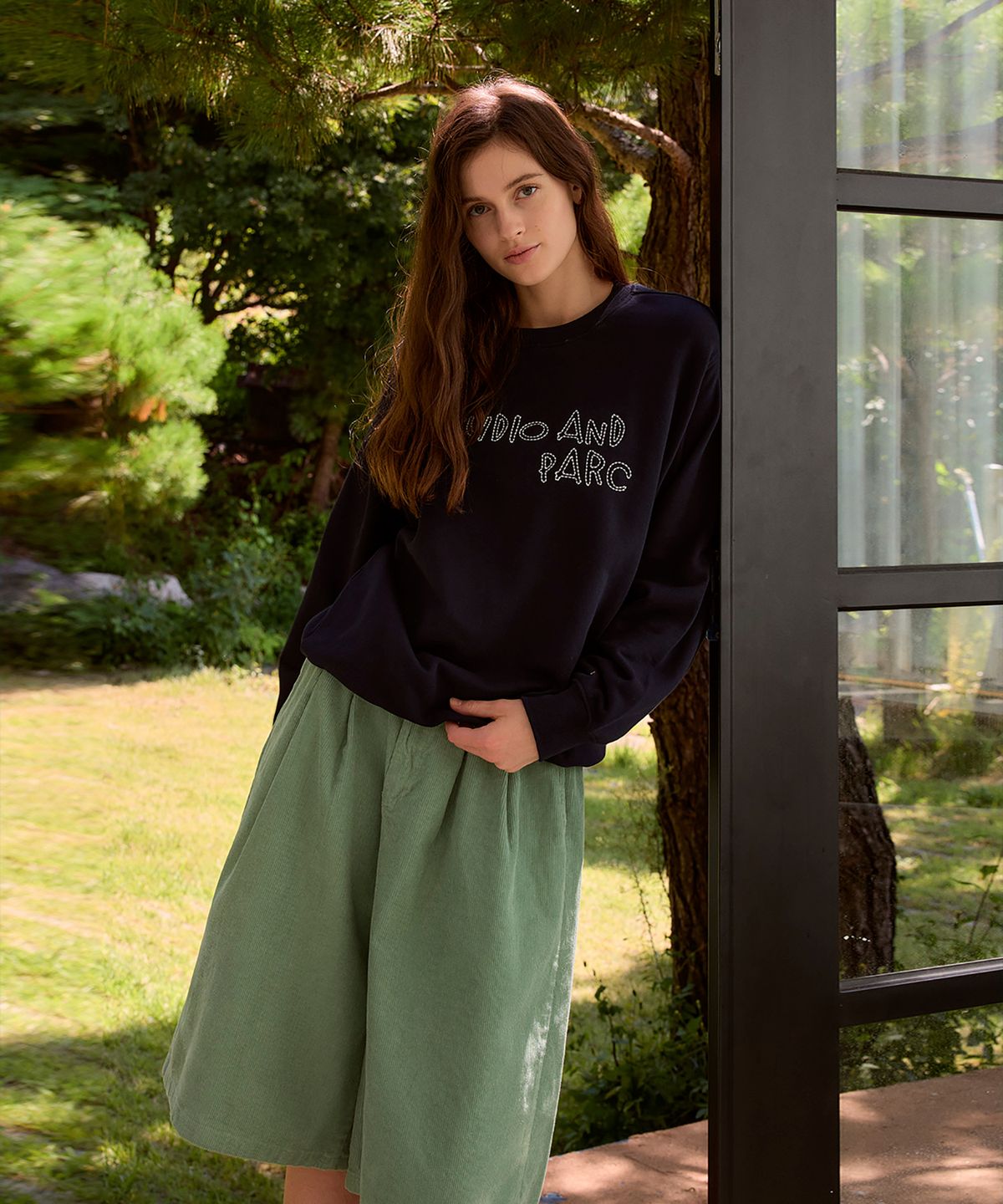 스튜디오앤파르크(STUDIO&PARC) Stitch Sweatshirt_Navy