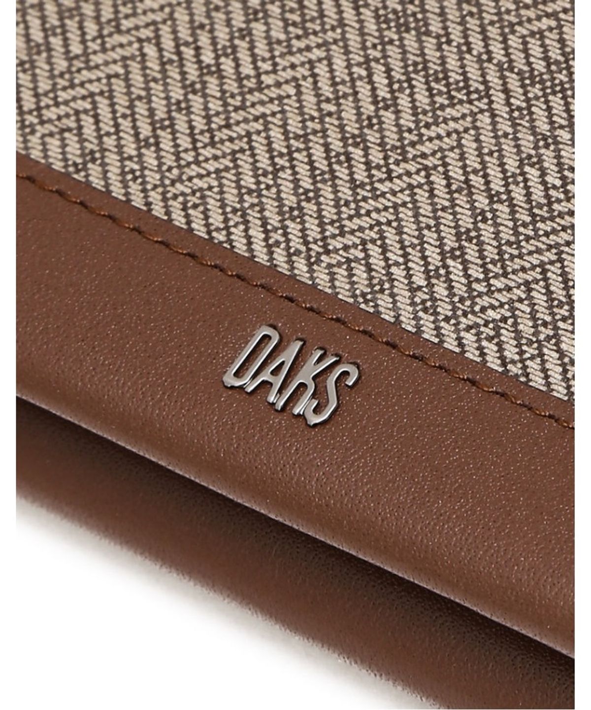 닥스 남성 액세서리(DAKS MEN'S ACCESSORIES) 브라운 가죽콤비 명함지갑_DBHO6E757W3