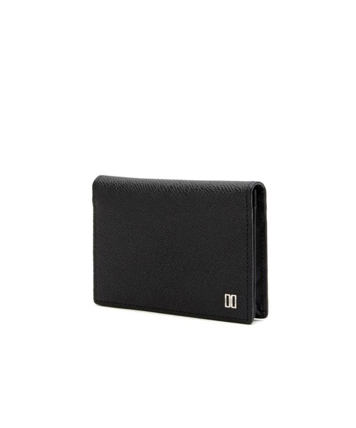 닥스 남성 액세서리(DAKS MEN'S ACCESSORIES) 블랙 소가죽 DD로고 내부 체크 라인 포인트 명함 카드지갑_DBHO6E905BK