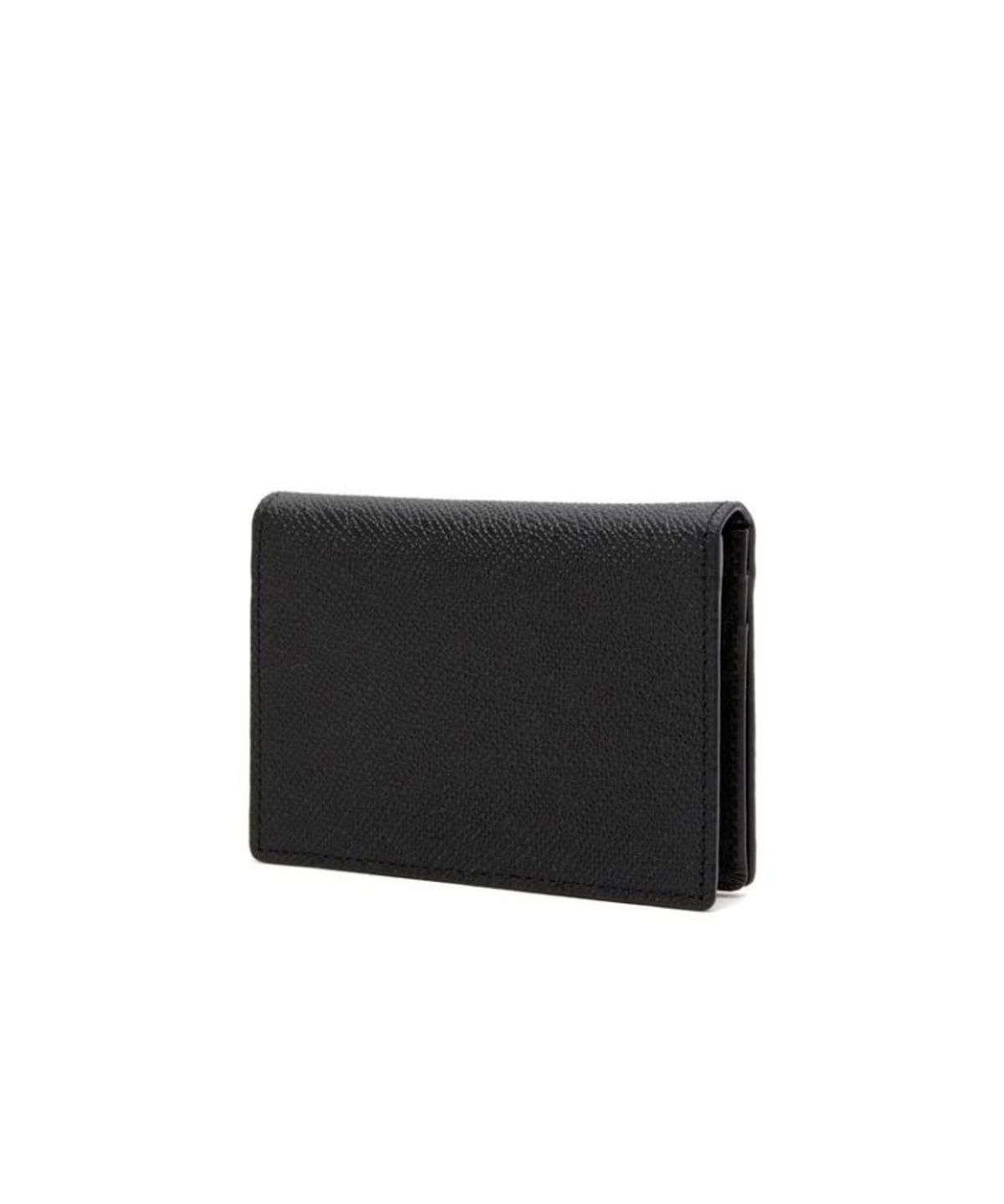 닥스 남성 액세서리(DAKS MEN'S ACCESSORIES) 블랙 소가죽 DD로고 내부 체크 라인 포인트 명함 카드지갑_DBHO6E905BK