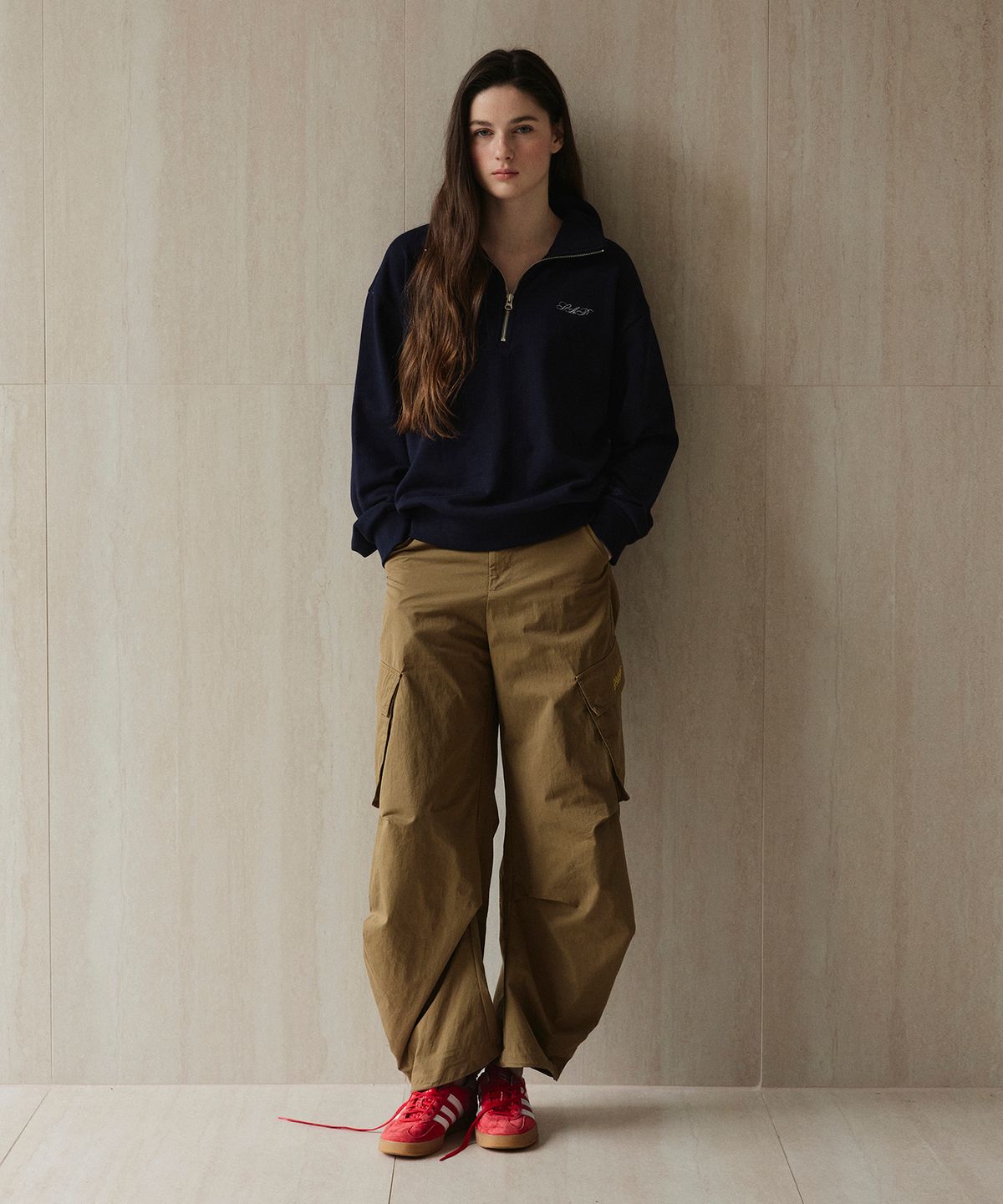 스튜디오앤파르크(STUDIO&PARC) Half-Zip Sweatshirt_Navy