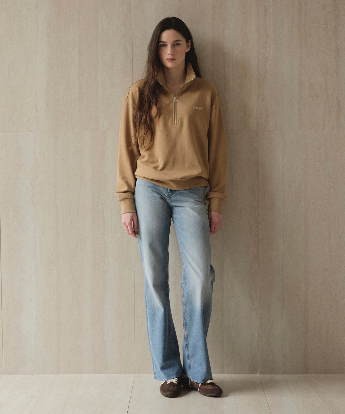 스튜디오앤파르크(STUDIO&PARC) Half-Zip Sweatshirt_Beige