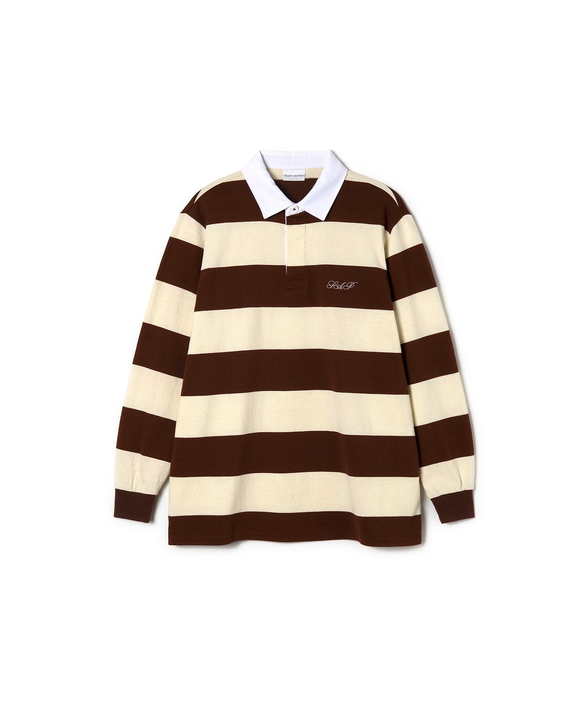 스튜디오앤파르크(STUDIO&PARC) Striped Rugby Shirt_Brown