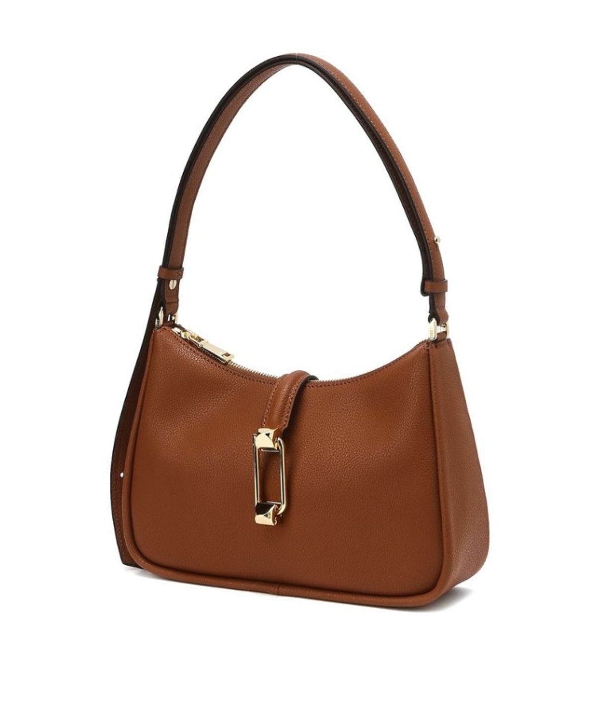 닥스 여성 액세서리(DAKS WOMENS ACCESSORIES) 브라운 D락장식 가죽 숄더 겸 크로스백_DCBA6E964W2