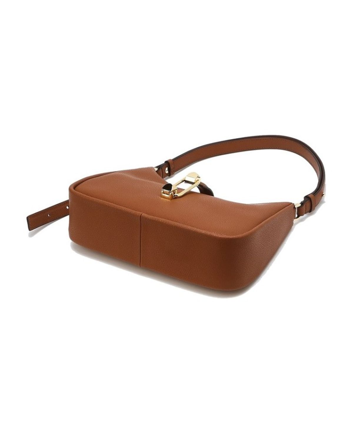닥스 여성 액세서리(DAKS WOMENS ACCESSORIES) 브라운 D락장식 가죽 숄더 겸 크로스백_DCBA6E964W2