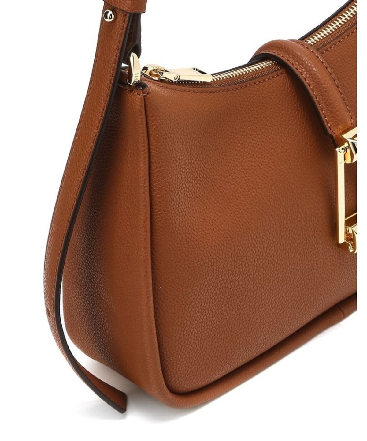 닥스 여성 액세서리(DAKS WOMENS ACCESSORIES) 브라운 D락장식 가죽 숄더 겸 크로스백_DCBA6E964W2