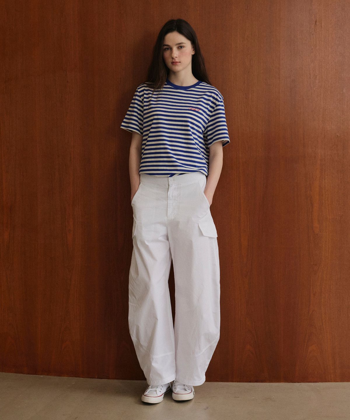 스튜디오앤파르크(STUDIO&PARC) Striped Short Sleeve T-Shirt_Royal Blue