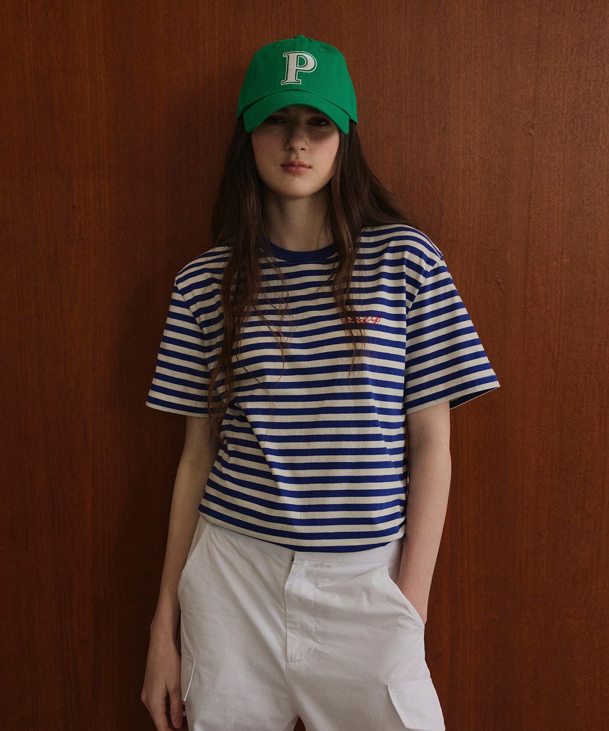 스튜디오앤파르크(STUDIO&PARC) Striped Short Sleeve T-Shirt_Royal Blue