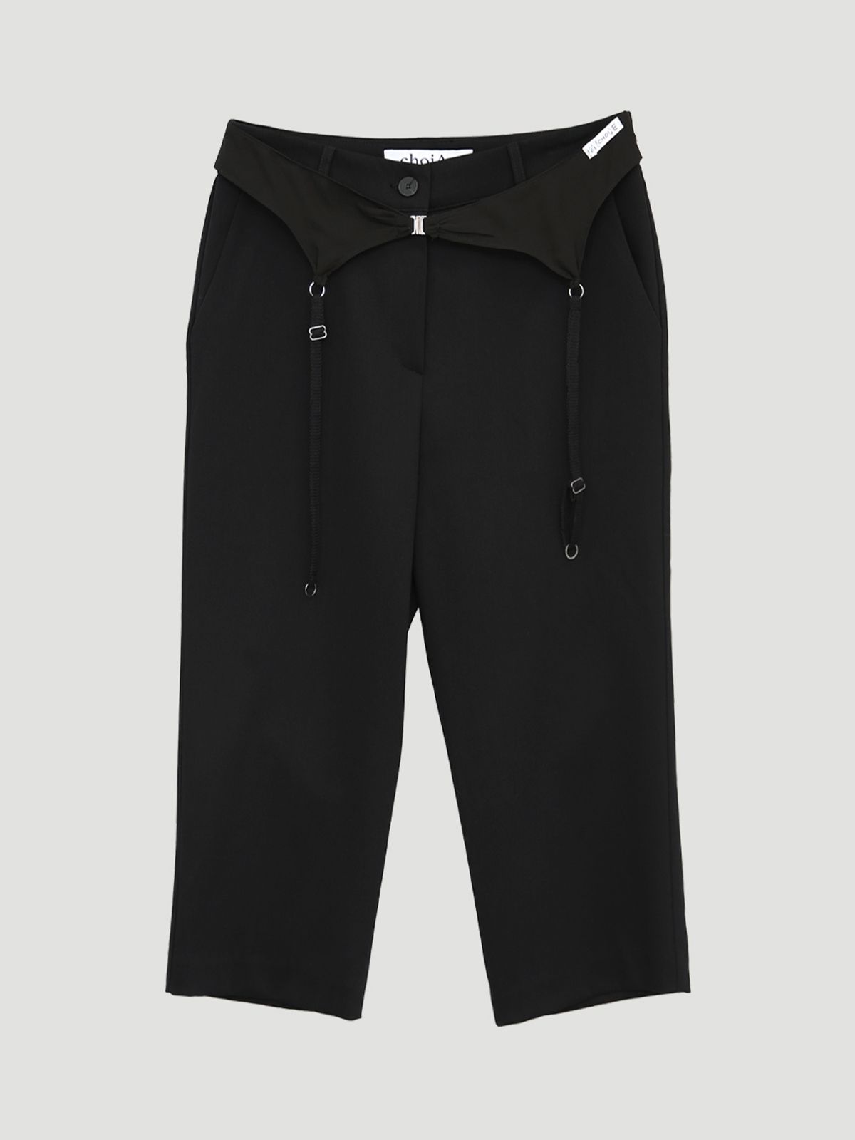 최에(CHOIAE) Garter Capri Pants - Black