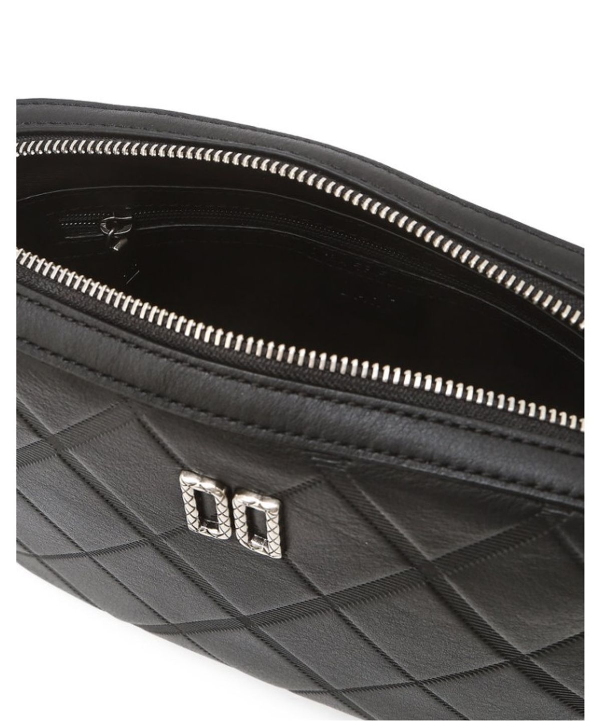 닥스 여성 액세서리(DAKS WOMENS ACCESSORIES) 블랙 아가일 패턴 소가죽 크로스백_DCBA6E440BK