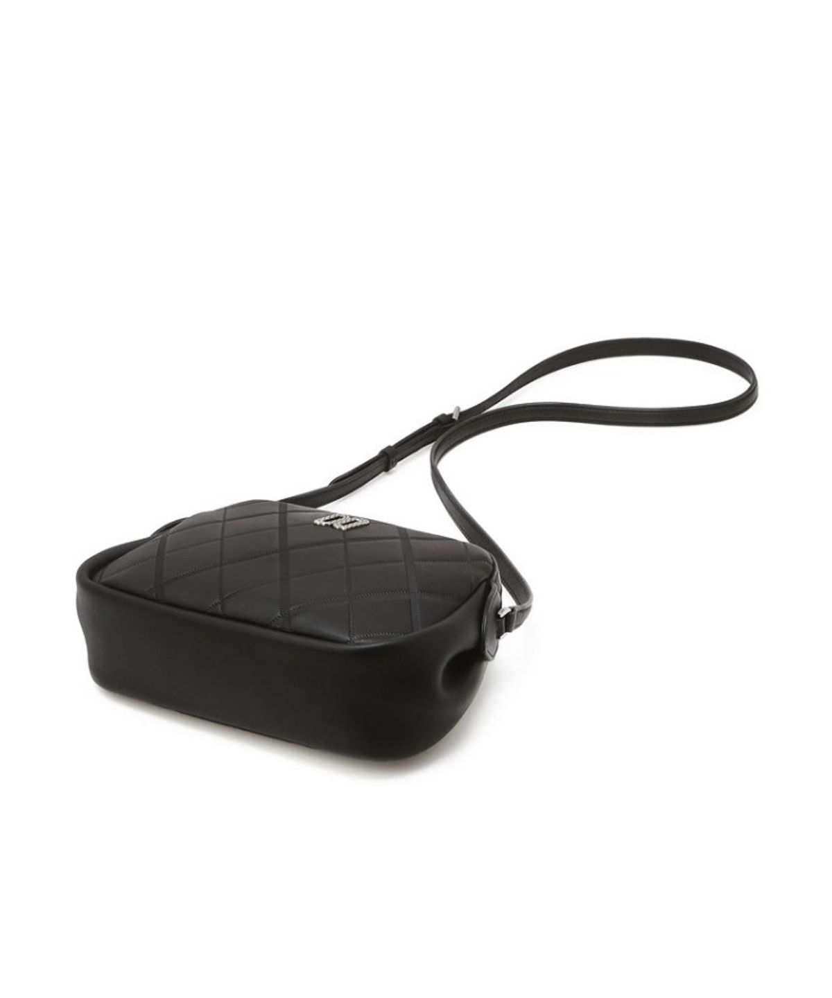 닥스 여성 액세서리(DAKS WOMENS ACCESSORIES) 블랙 아가일 패턴 소가죽 크로스백_DCBA6E440BK