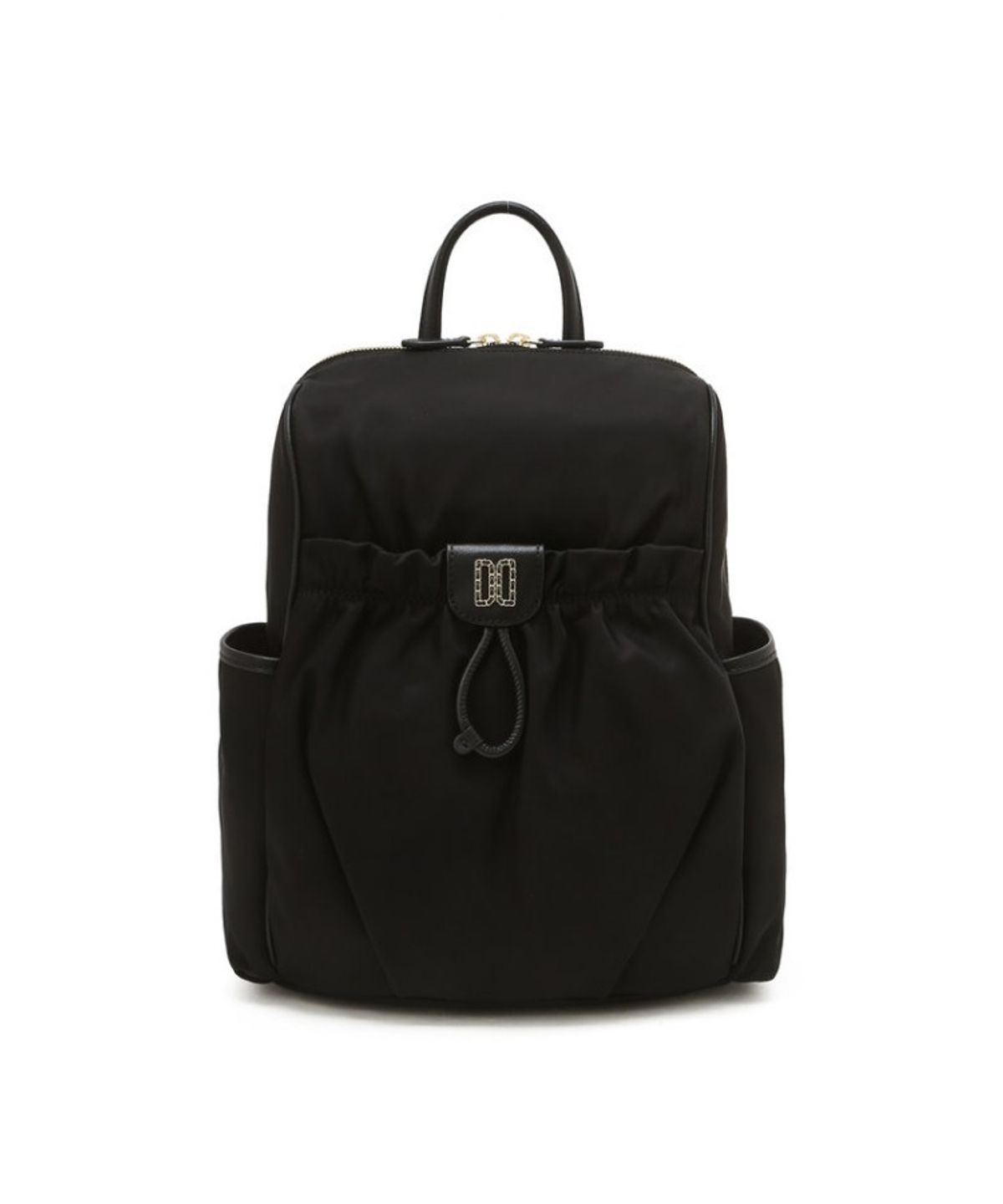 닥스 여성 액세서리(DAKS WOMENS ACCESSORIES) 블랙 앤틱 DD장식 나일론 백팩_DCBA6E334BK
