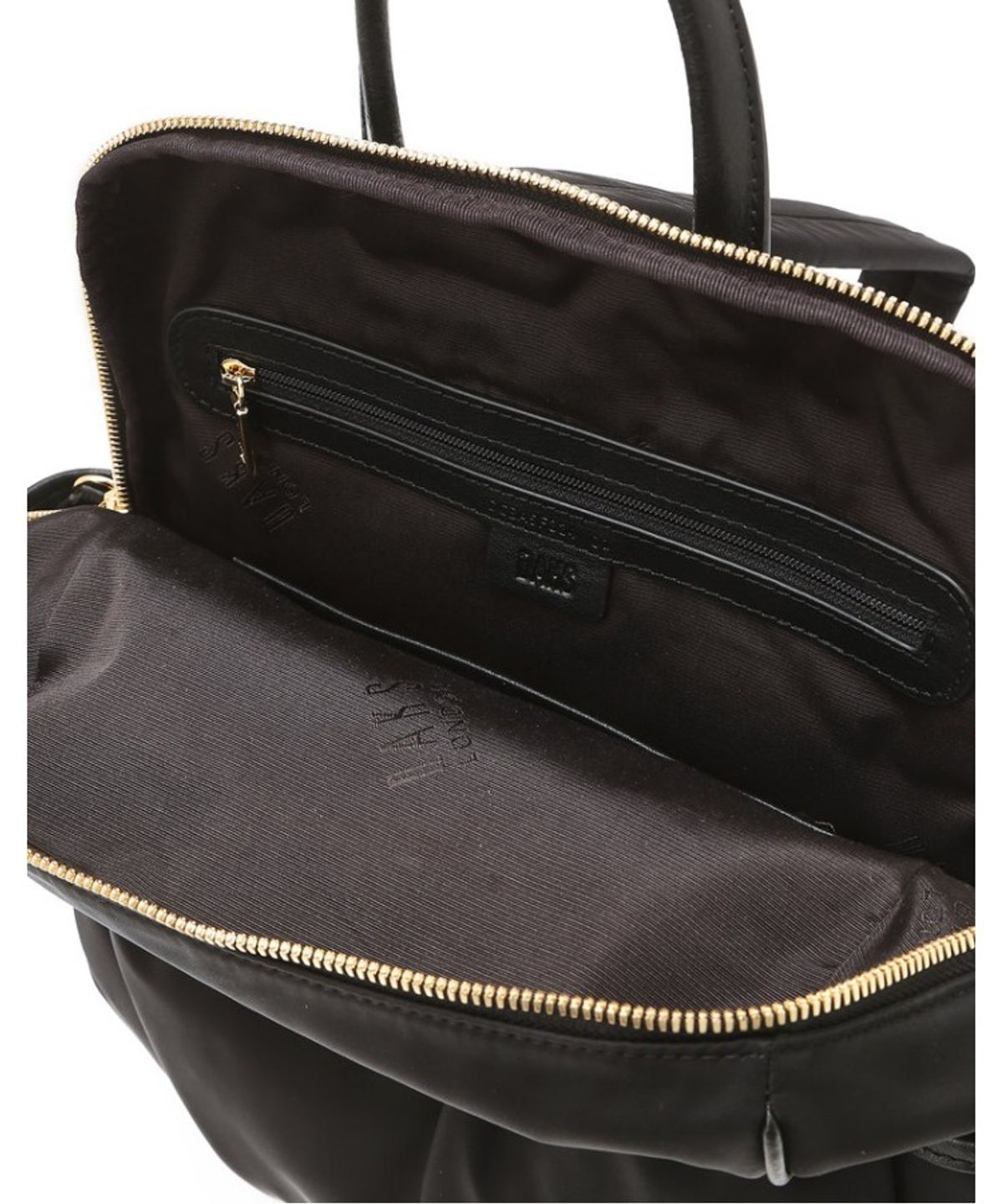 닥스 여성 액세서리(DAKS WOMENS ACCESSORIES) 블랙 앤틱 DD장식 나일론 백팩_DCBA6E334BK
