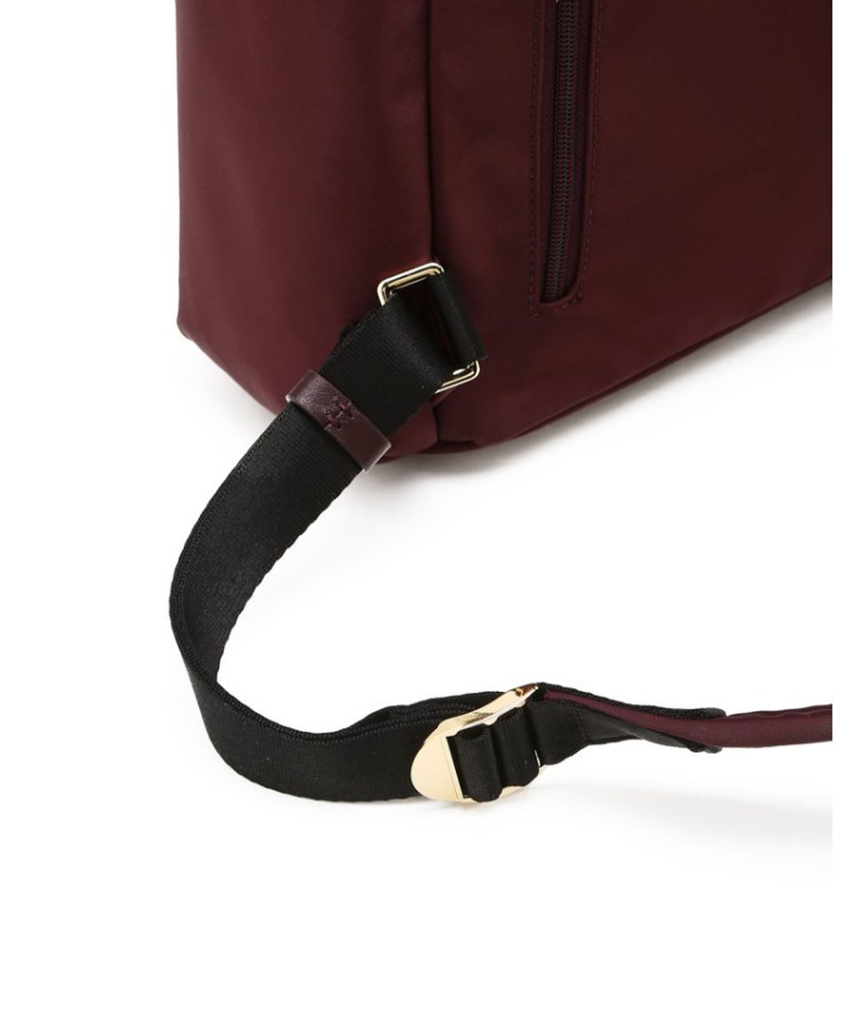닥스 여성 액세서리(DAKS WOMENS ACCESSORIES) 버건디 앤틱 DD장식 나일론 백팩_DCBA6E344D2