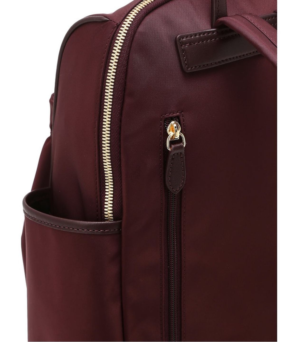 닥스 여성 액세서리(DAKS WOMENS ACCESSORIES) 버건디 앤틱 DD장식 나일론 백팩_DCBA6E344D2