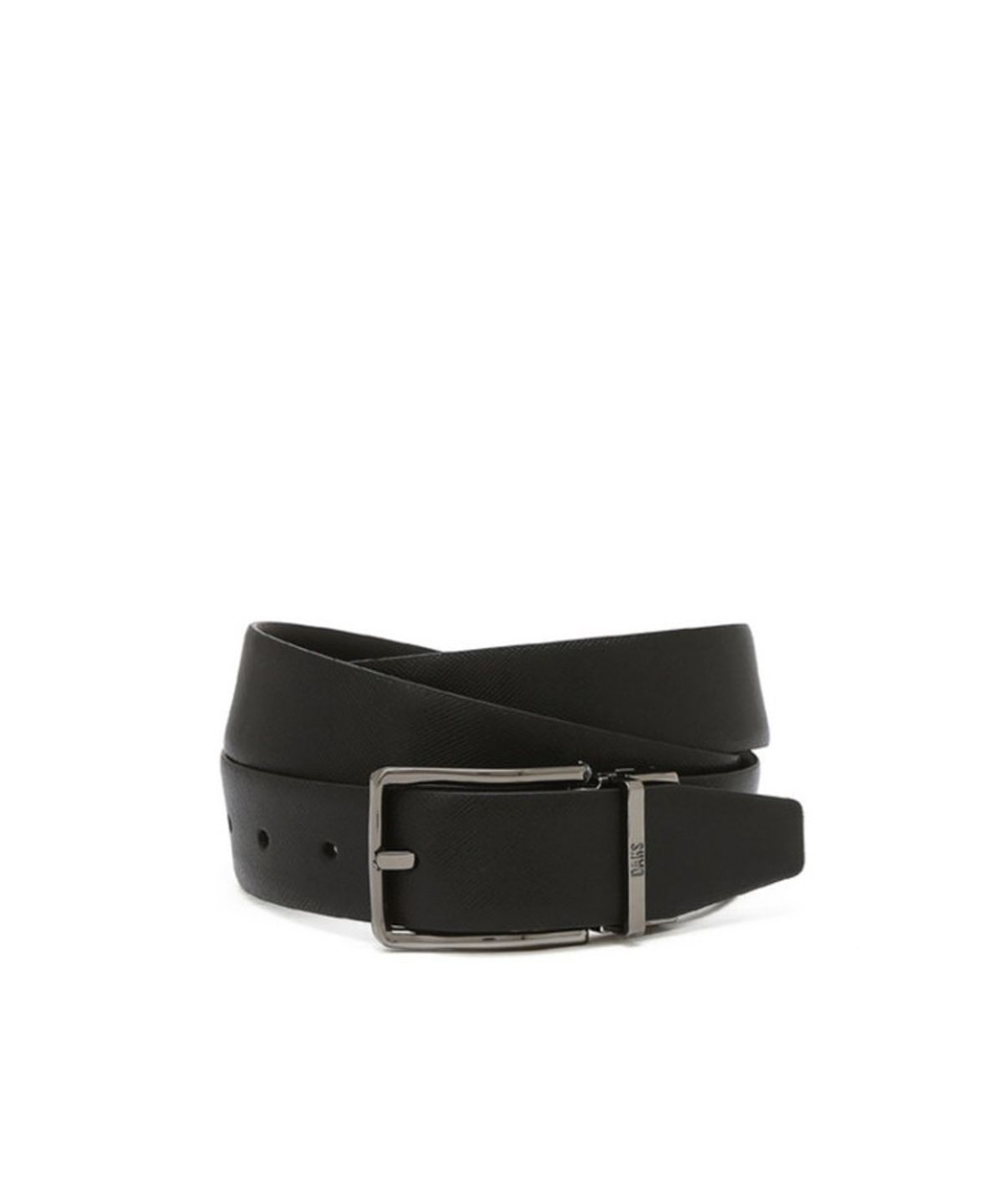닥스 남성 액세서리(DAKS MEN'S ACCESSORIES) 블랙 스퀘어 버클 벨트_DBBE6E600BK