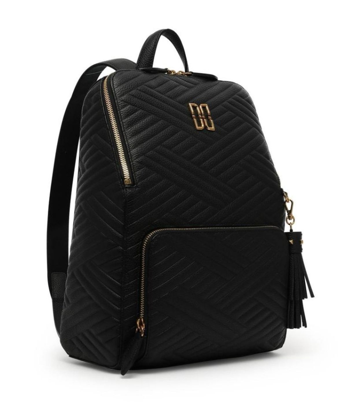 닥스 여성 액세서리(DAKS WOMENS ACCESSORIES) 블랙 칼라일 가죽 백팩_DCBA6E369BK