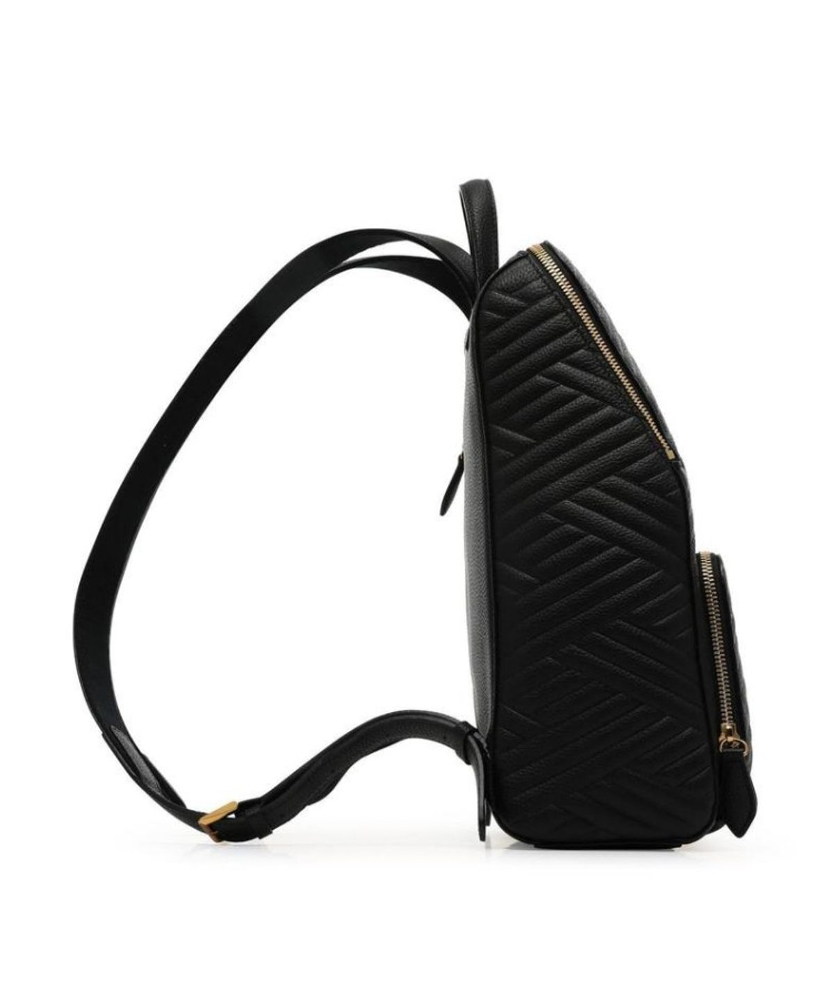 닥스 여성 액세서리(DAKS WOMENS ACCESSORIES) 블랙 칼라일 가죽 백팩_DCBA6E369BK