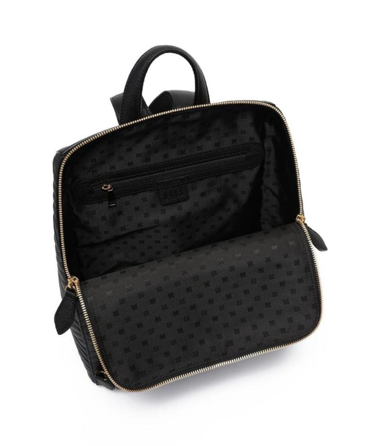 닥스 여성 액세서리(DAKS WOMENS ACCESSORIES) 블랙 칼라일 가죽 백팩_DCBA6E369BK