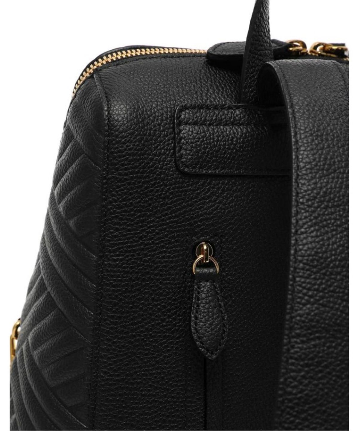 닥스 여성 액세서리(DAKS WOMENS ACCESSORIES) 블랙 칼라일 가죽 백팩_DCBA6E369BK