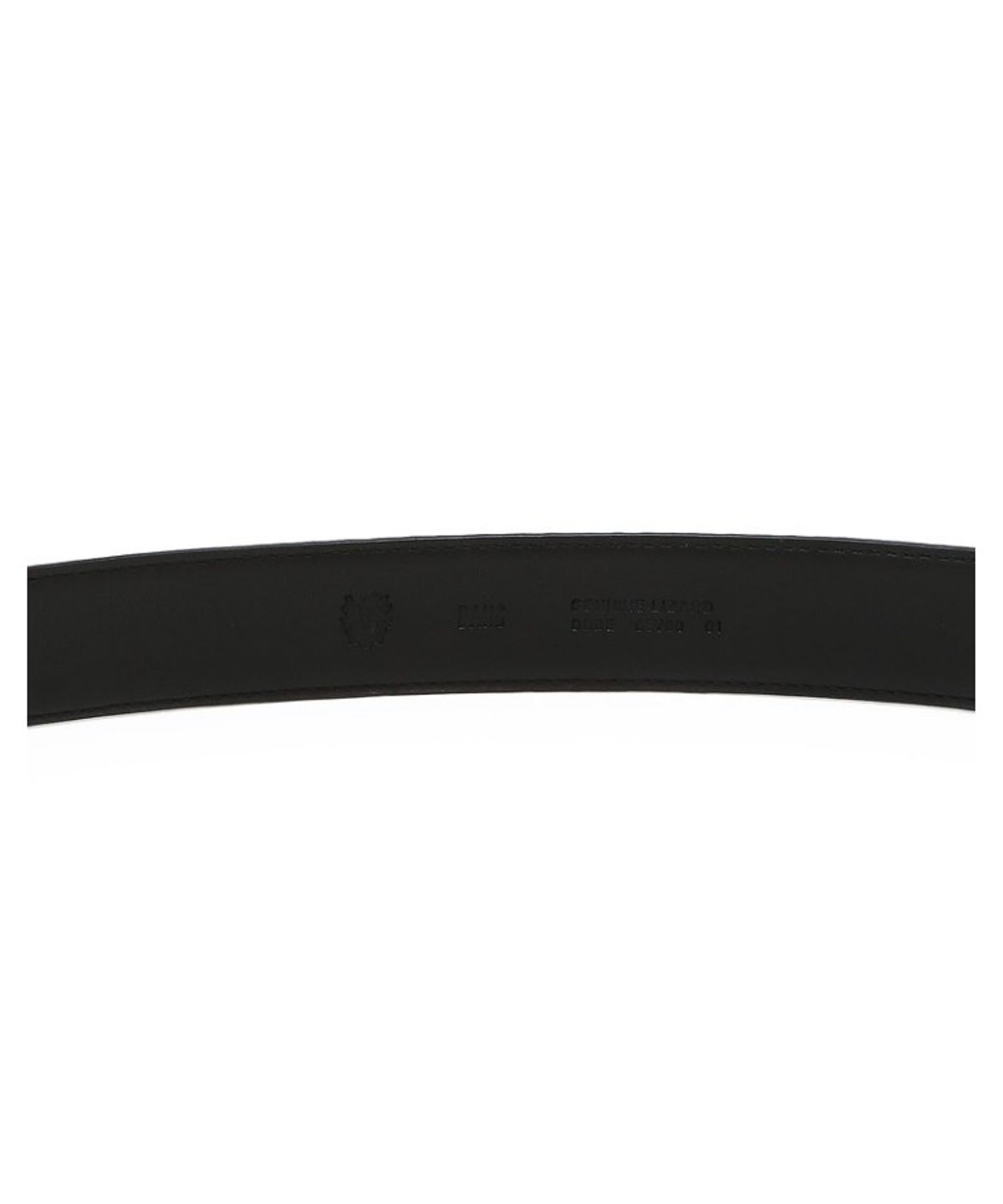 닥스 남성 액세서리(DAKS MEN'S ACCESSORIES) 블랙 DD로고 도마뱀가죽 벨트_DBBE6E700BK