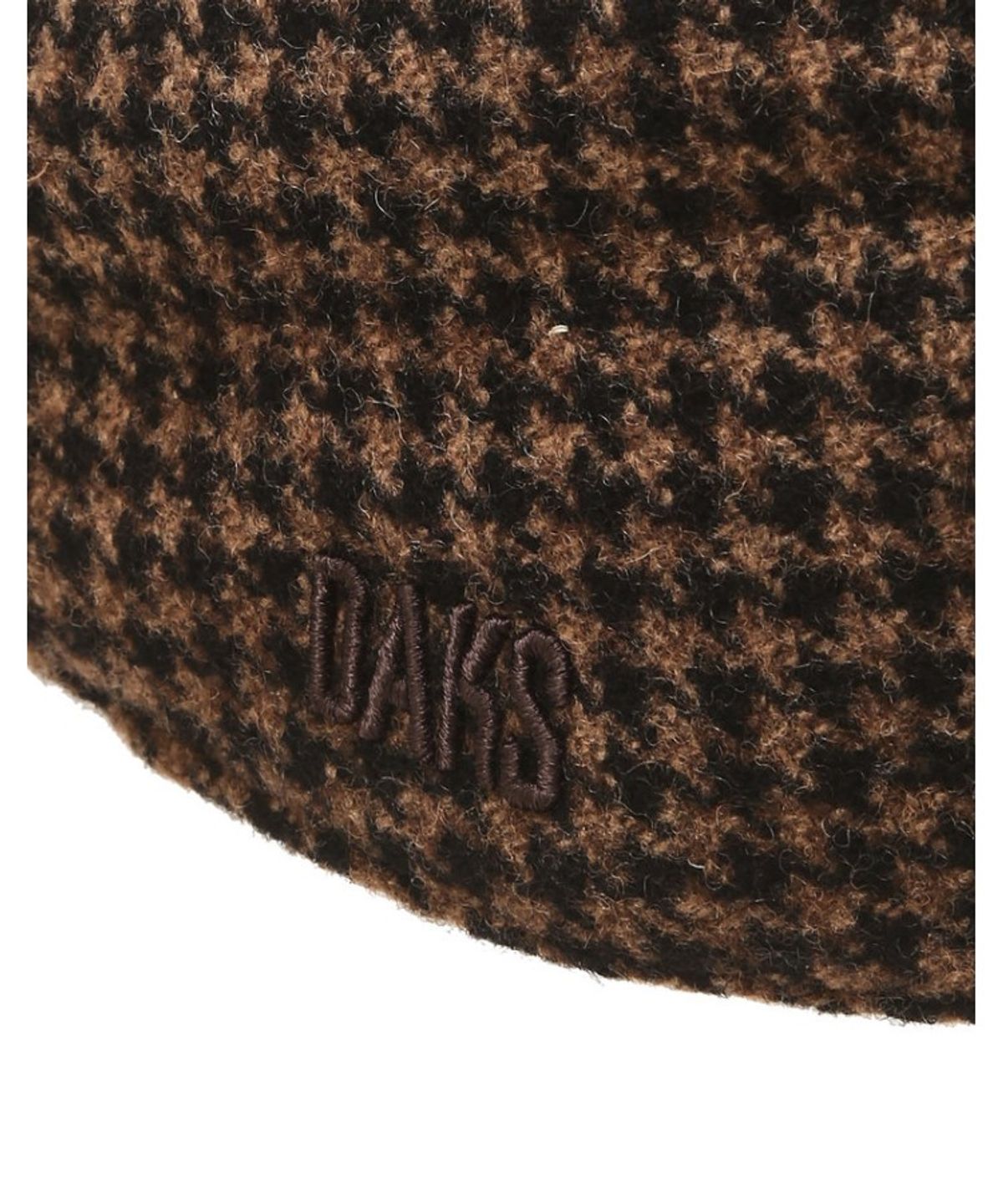 닥스 남성 액세서리(DAKS MEN'S ACCESSORIES) 브라운 체크 울혼방 헌팅캡_DBHE5F262W3