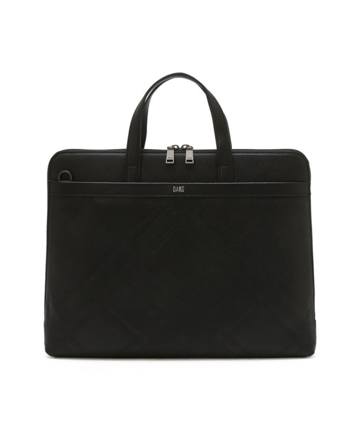 닥스 남성 액세서리(DAKS MEN'S ACCESSORIES) 블랙 체크 슬림 서류가방_DBBA5F450BK