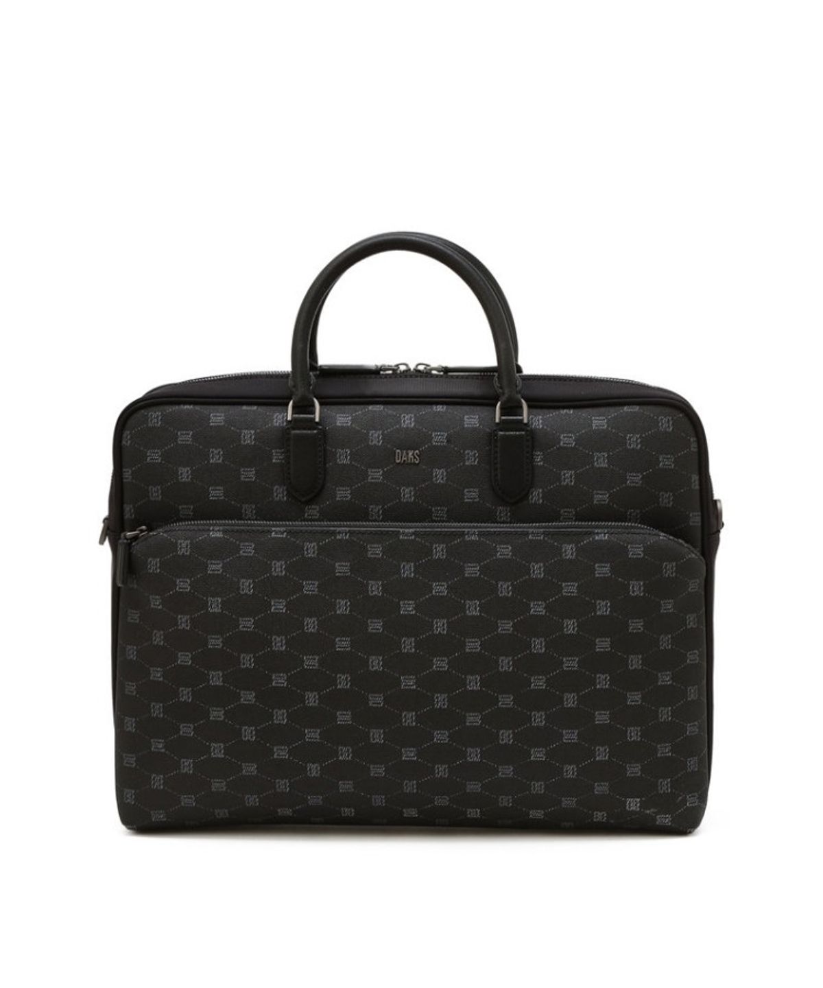 닥스 남성 액세서리(DAKS MEN'S ACCESSORIES) 블랙 DD로고 가죽 서류가방_DBBA6E581BK