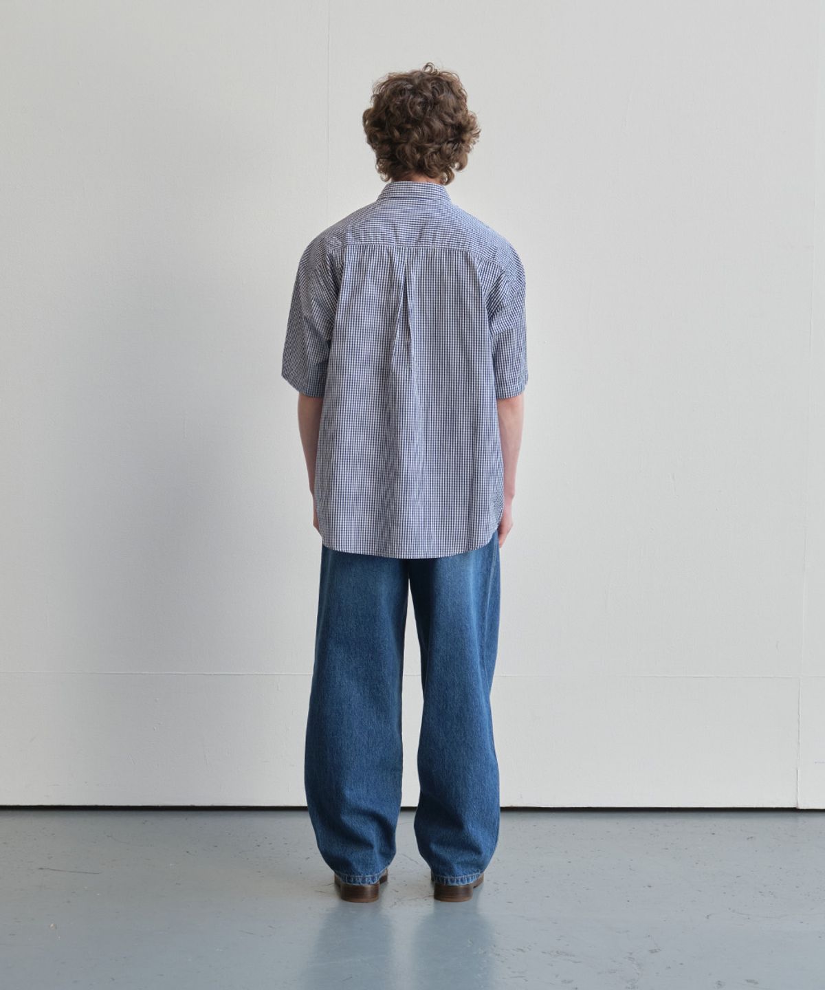 홀리선(HORLISUN) Blueborn Damage Loose Denim Pants Normal Navy