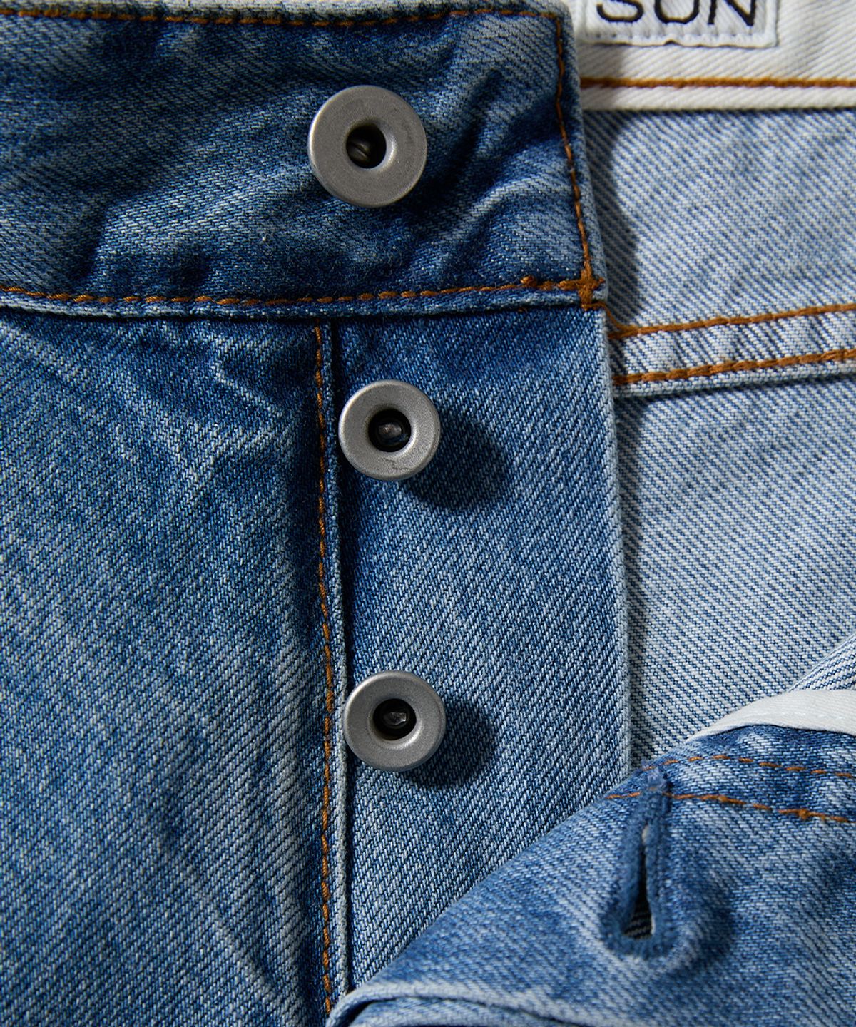 홀리선(HORLISUN) Blueborn Damage Loose Denim Pants Light Blue