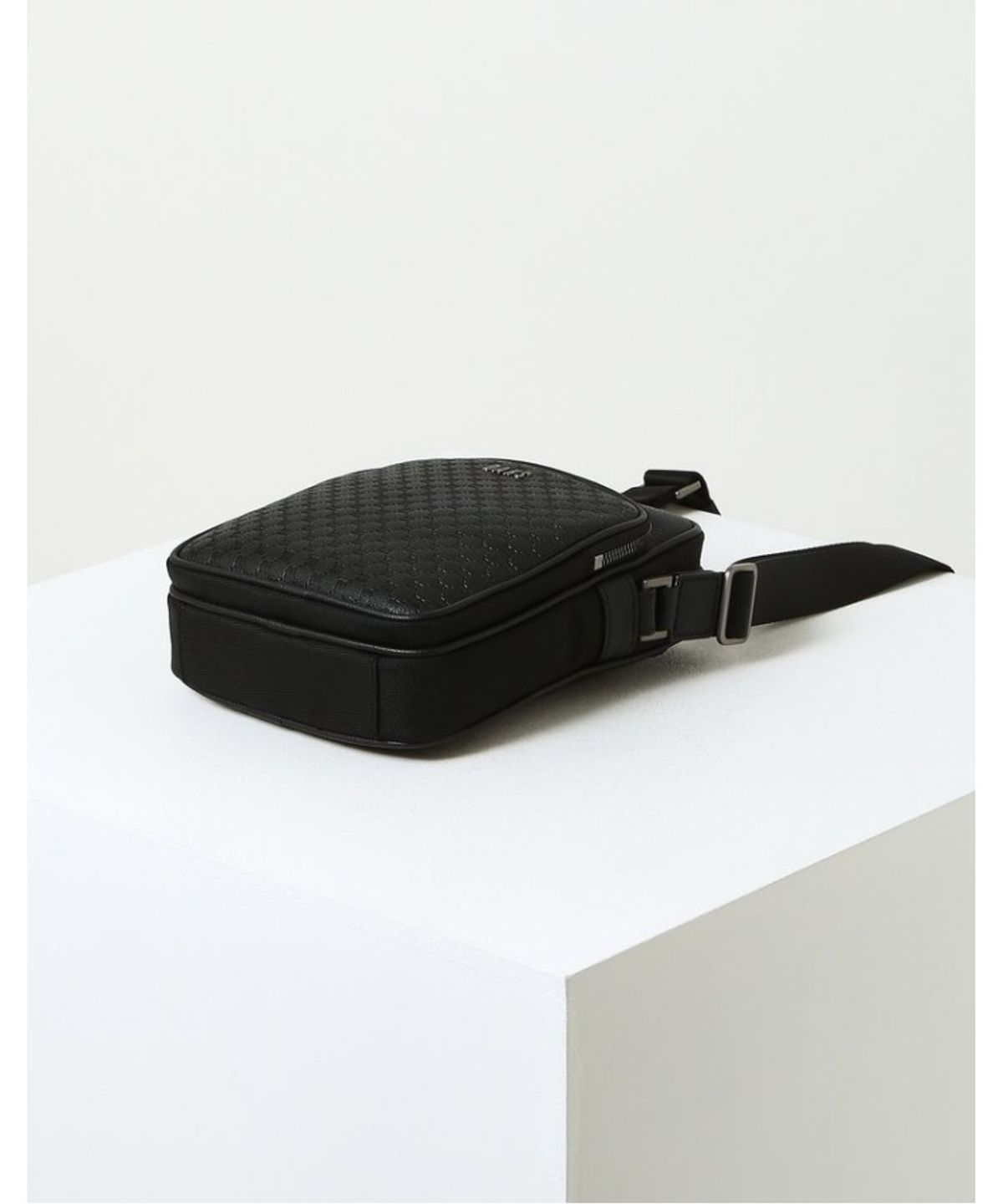 닥스 남성 액세서리(DAKS MEN'S ACCESSORIES) 블랙 DD 패턴 경판 소가죽_DBBA6E014BK