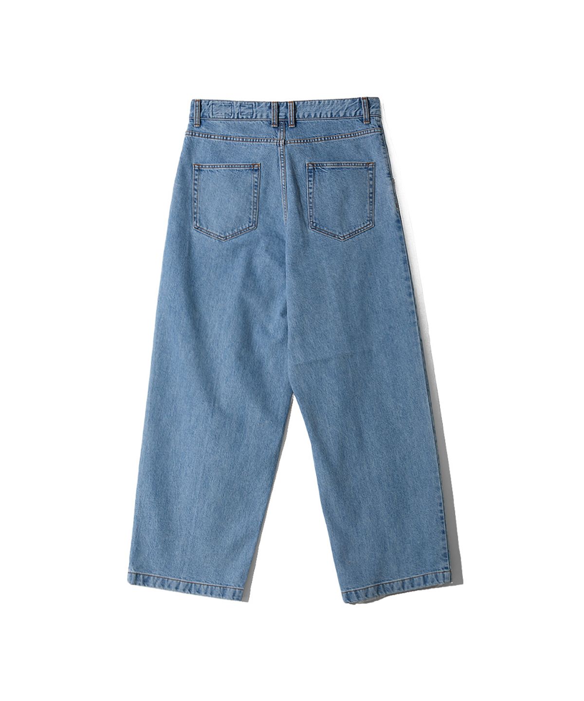 홀리선(HORLISUN) Nileblue Wide Pleats Denim Pants Light Blue