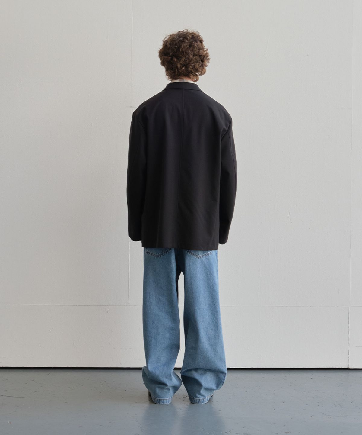 홀리선(HORLISUN) Nileblue Wide Pleats Denim Pants Light Blue