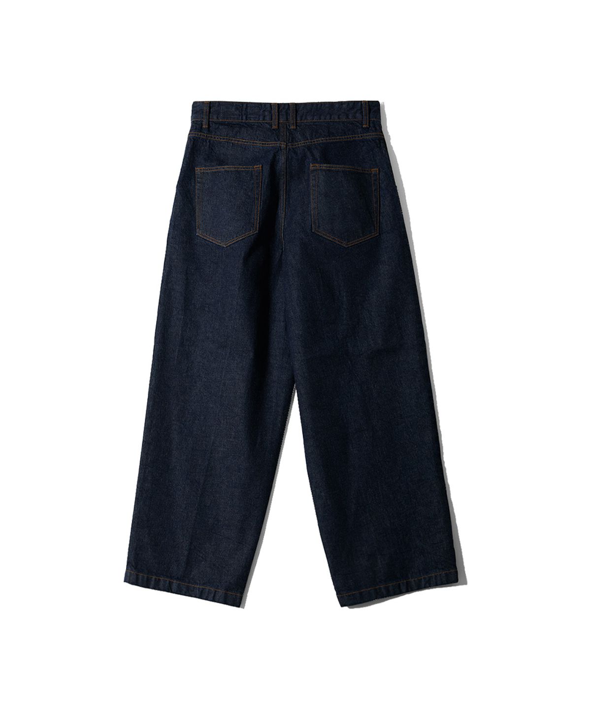 홀리선(HORLISUN) Nileblue Wide Pleats Denim Pants Dark Navy
