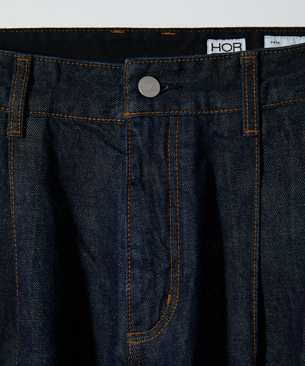 홀리선(HORLISUN) Nileblue Wide Pleats Denim Pants Dark Navy