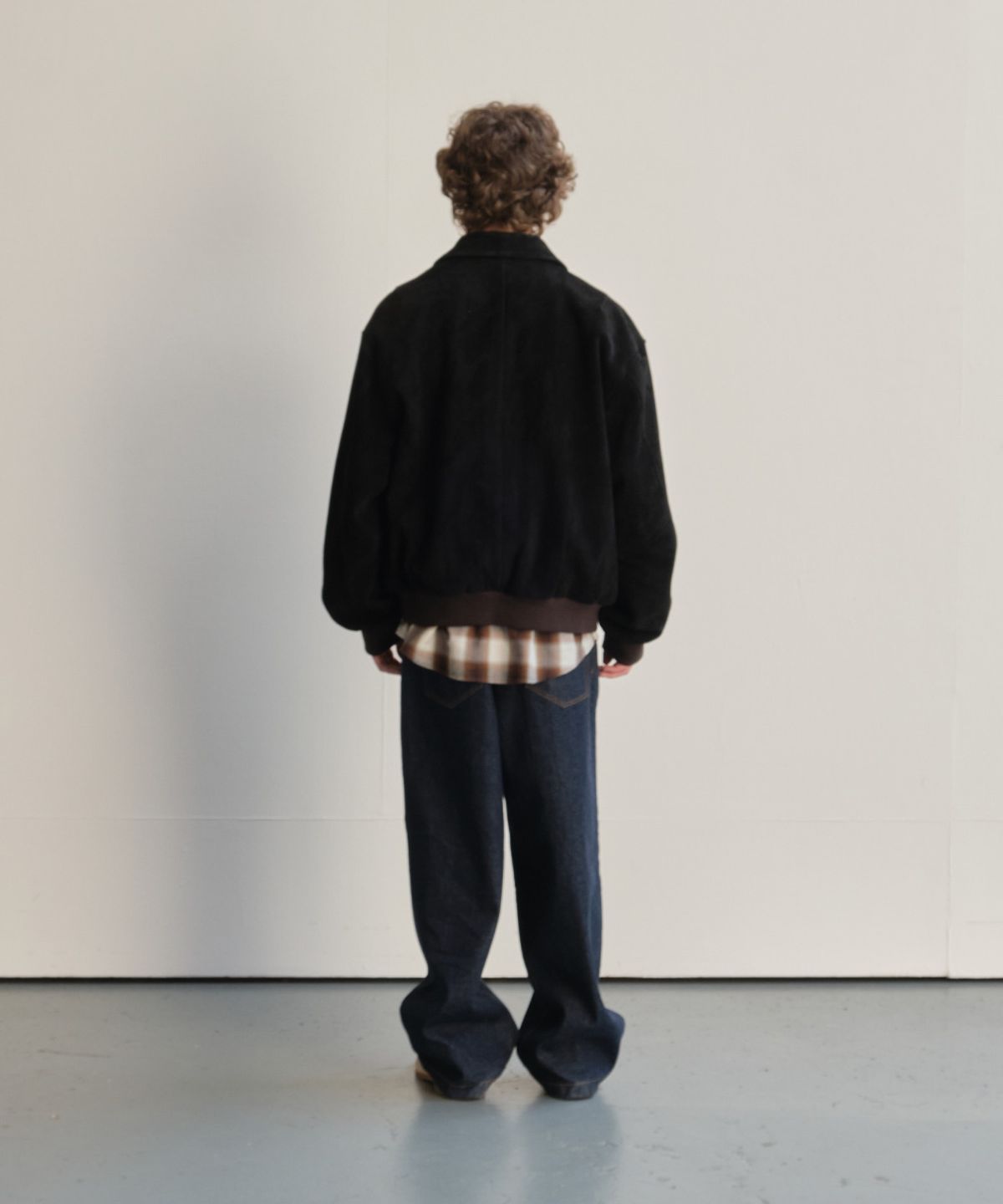 홀리선(HORLISUN) Nileblue Wide Pleats Denim Pants Dark Navy