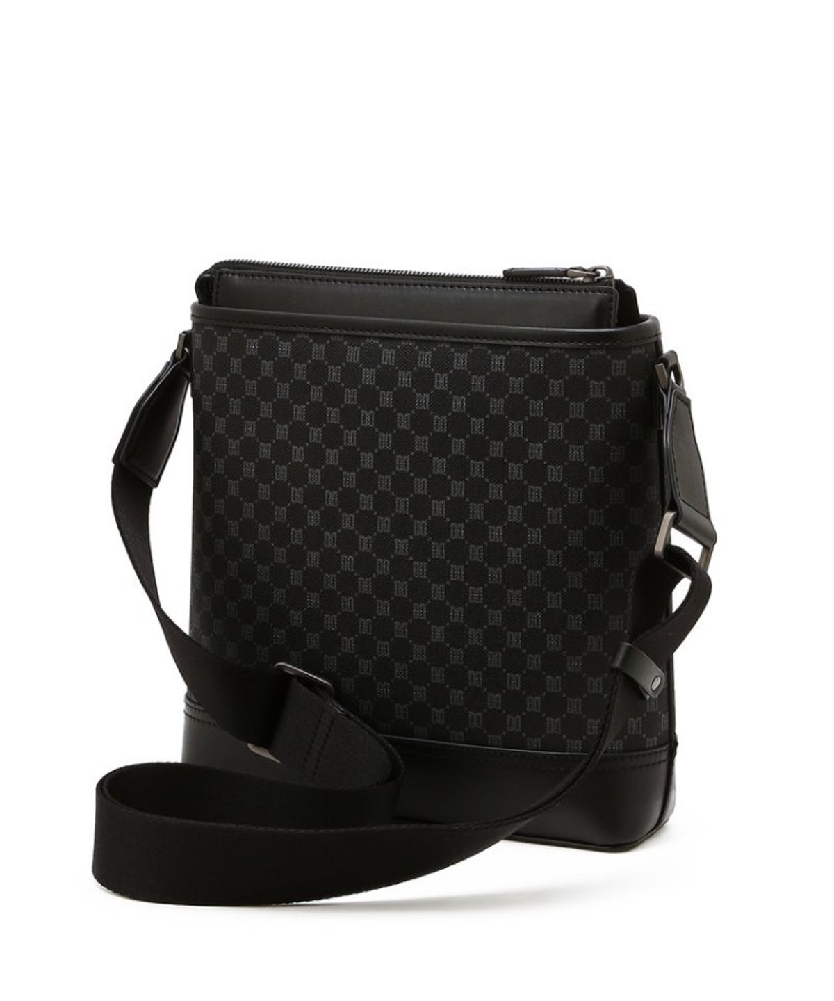 닥스 남성 액세서리(DAKS MEN'S ACCESSORIES) 블랙 DD로고 가죽 크로스백_DBBA6F471BK