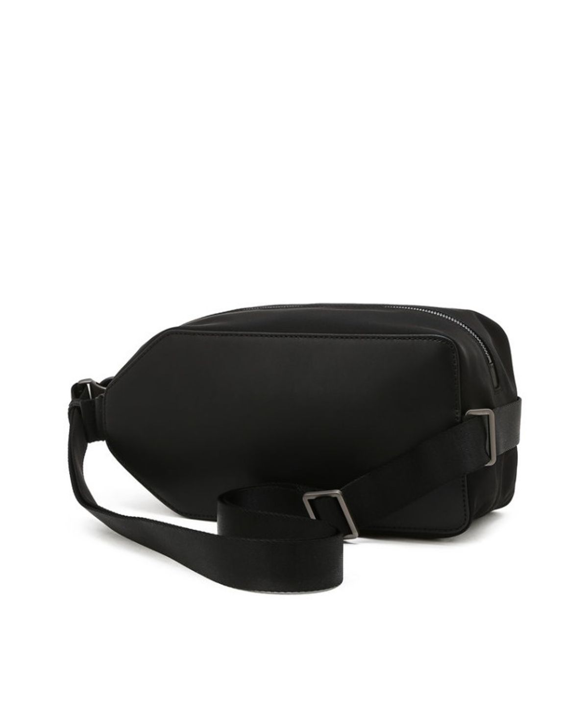 닥스 남성 액세서리(DAKS MEN'S ACCESSORIES) 블랙 로고장식 가죽 슬링백_DBBA6E854BK