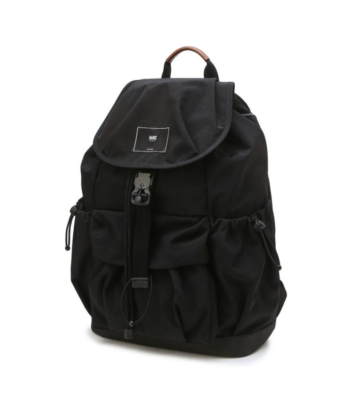 닥스 남성 액세서리(DAKS MEN'S ACCESSORIES) 블랙 플랩 발수코팅 나일론_DBBA6E650BK