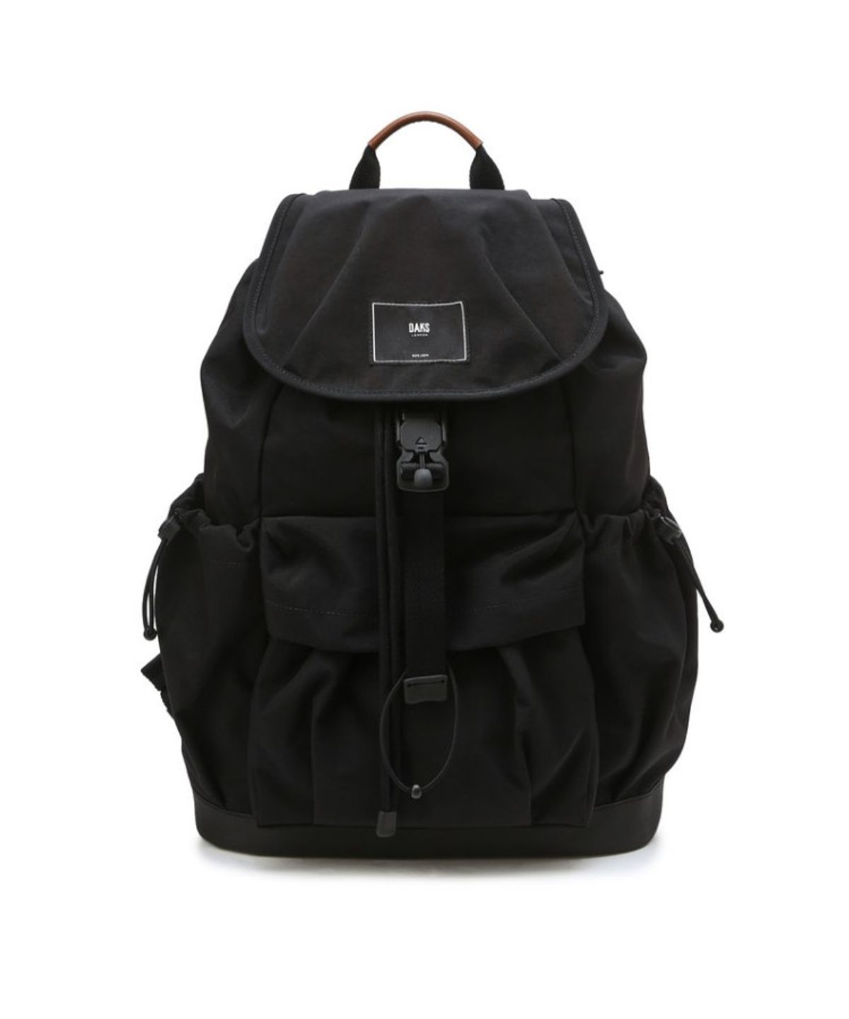 닥스 남성 액세서리(DAKS MEN'S ACCESSORIES) 블랙 플랩 발수코팅 나일론_DBBA6E650BK