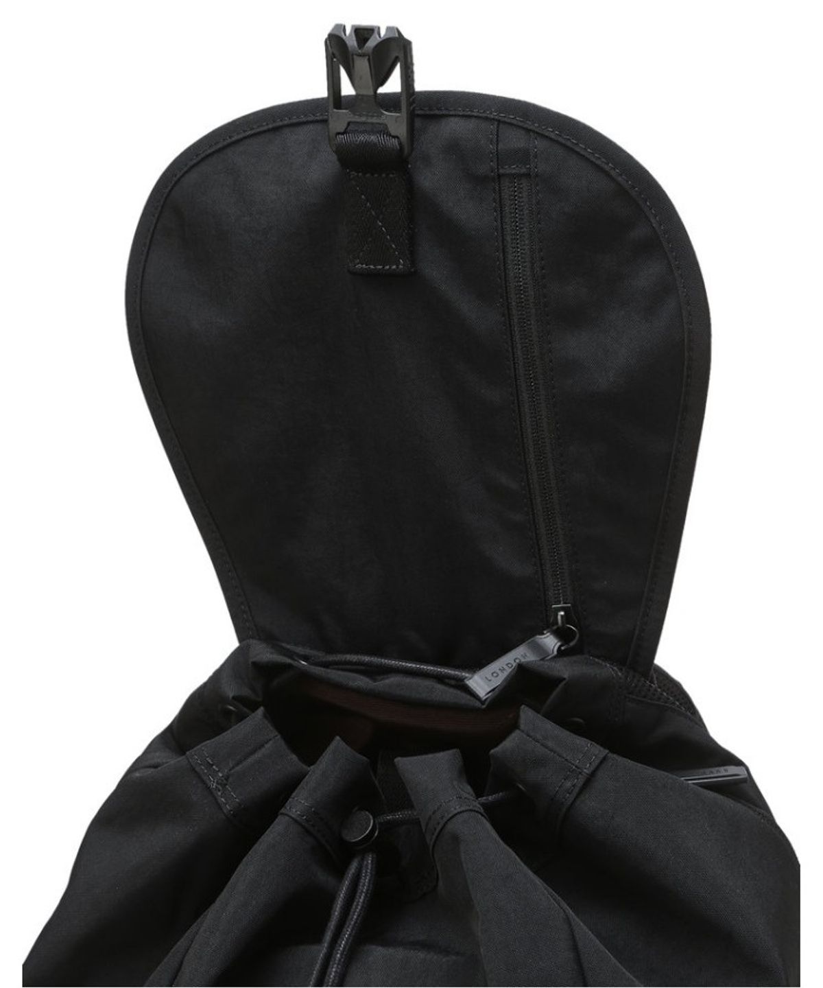 닥스 남성 액세서리(DAKS MEN'S ACCESSORIES) 블랙 플랩 발수코팅 나일론_DBBA6E650BK